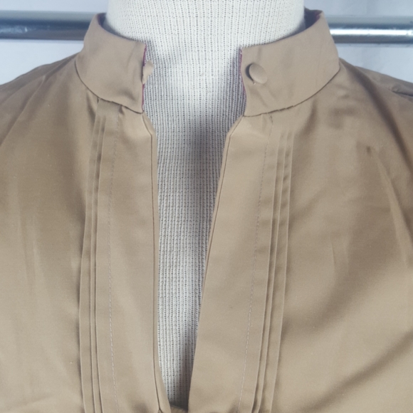 VTG BROWN TAN MIDI SLIP ON DRESS S/M - Picture 4 of 11